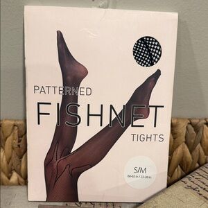 Forever 21 Black Patterned Fishnet Tights